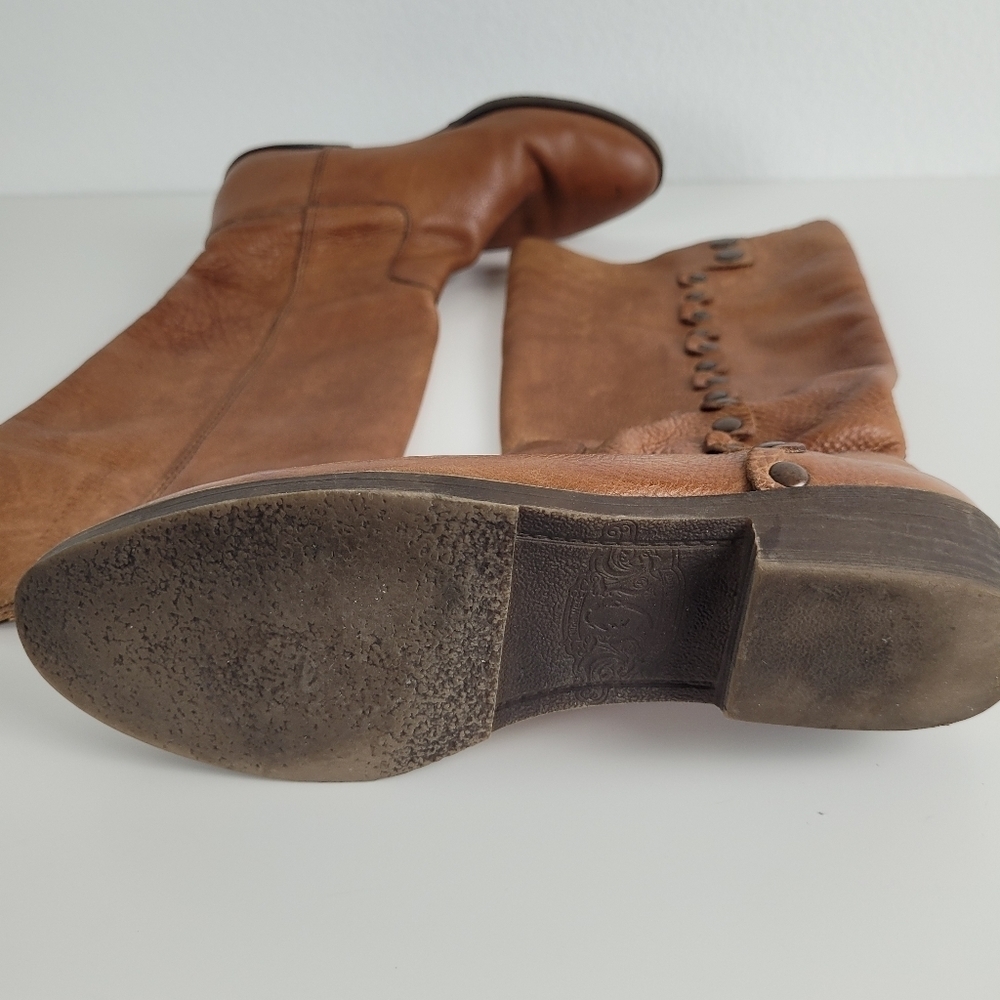 Nine West vintage brown studded ridding boots - Picture 3 of 11